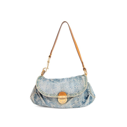 Louis Vuitton denim mini pleaty
