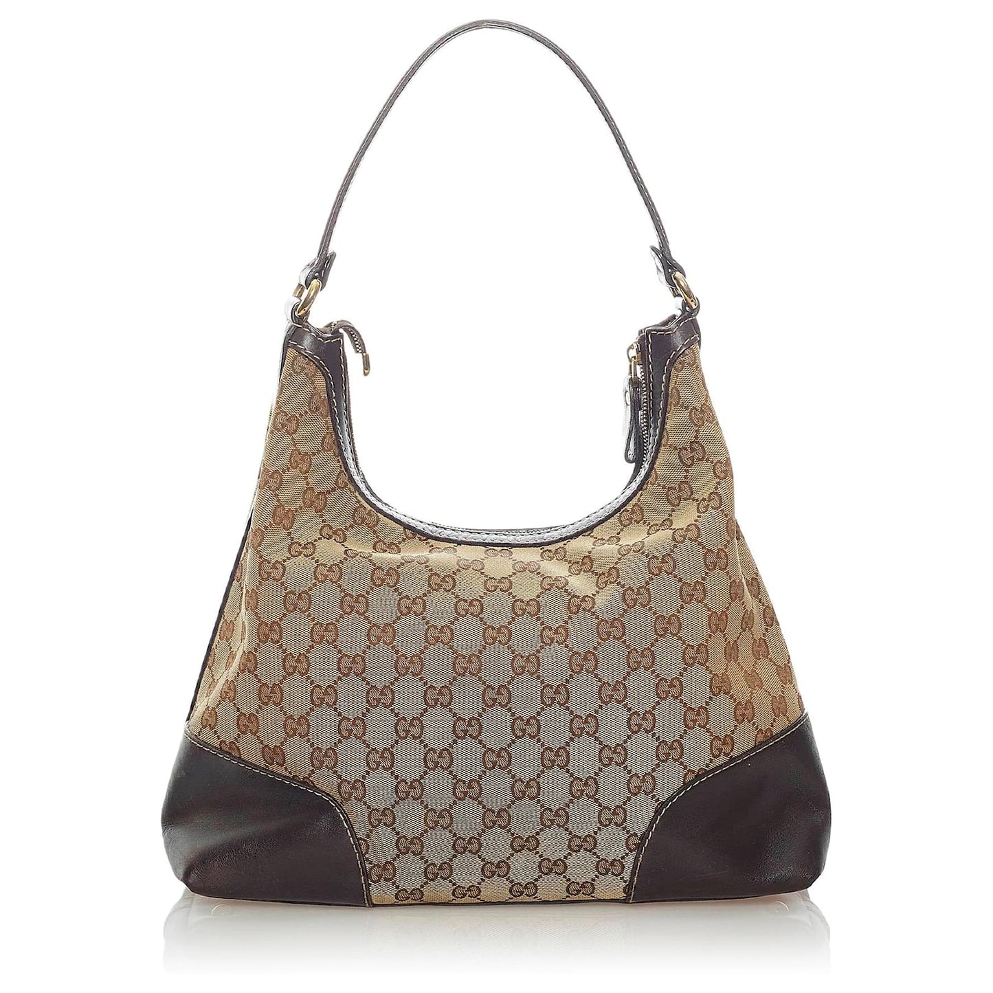 GUCCI lovely heart canvas monogram hobo