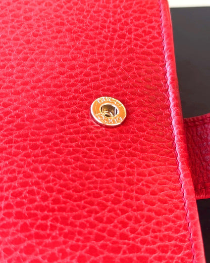 GUCCI GG red leather wallet