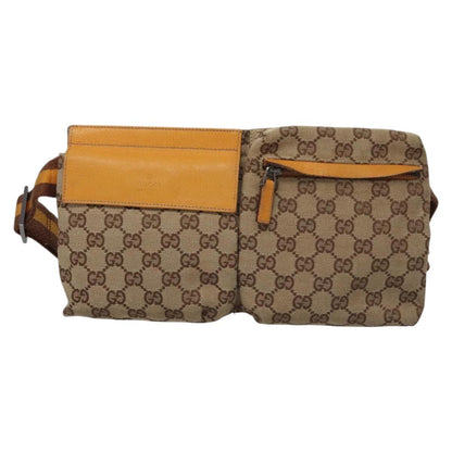 GUCCI canvas tan waist bumbag