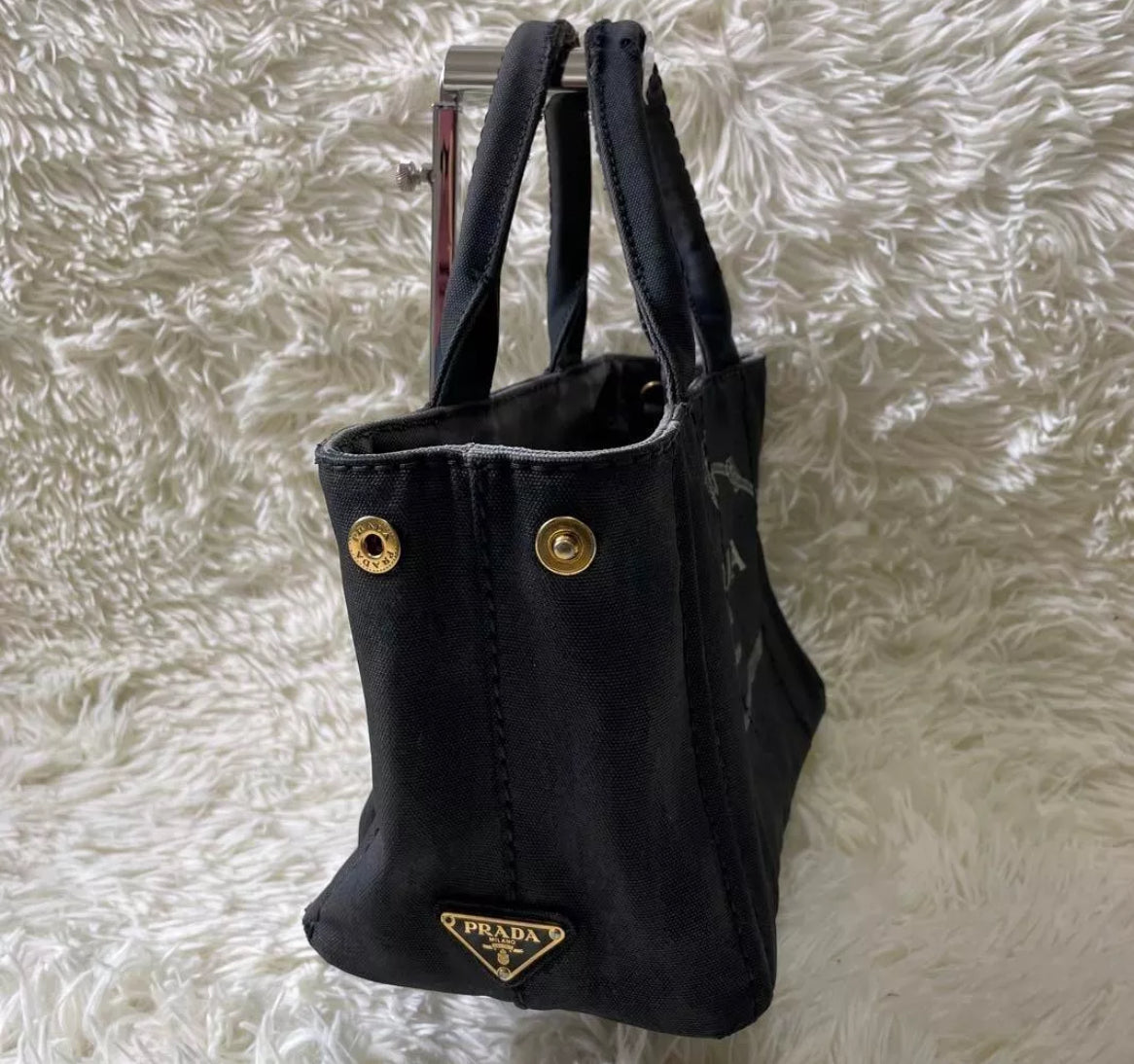 PRADA denim canapa tote