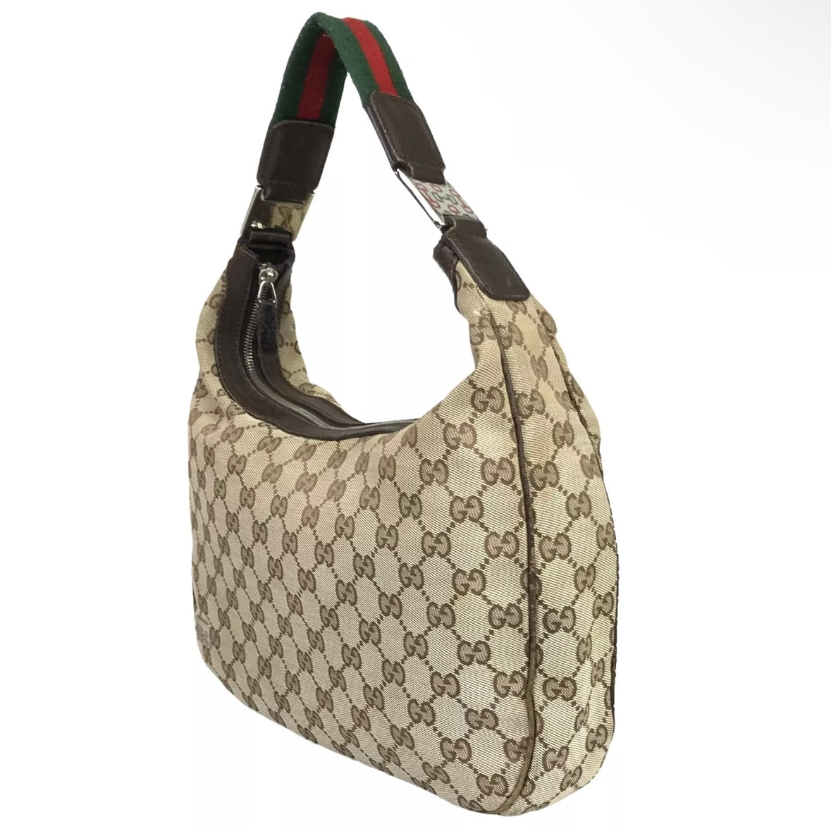 GUCCI monogram canvas hobo shoulderbag