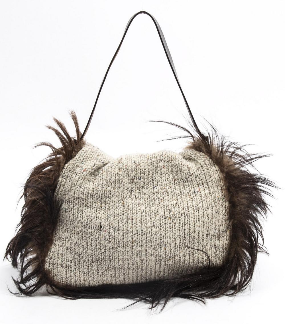 FENDI crochet fur mamma baguette