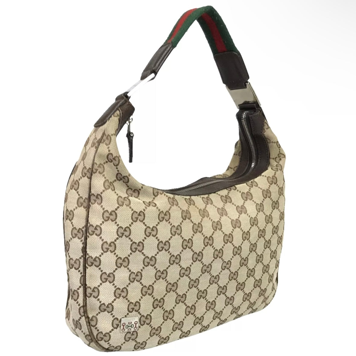 GUCCI monogram canvas hobo shoulderbag