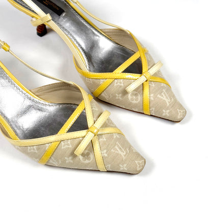 LOUIS VUITTON monogrammed slingbacks | size 37