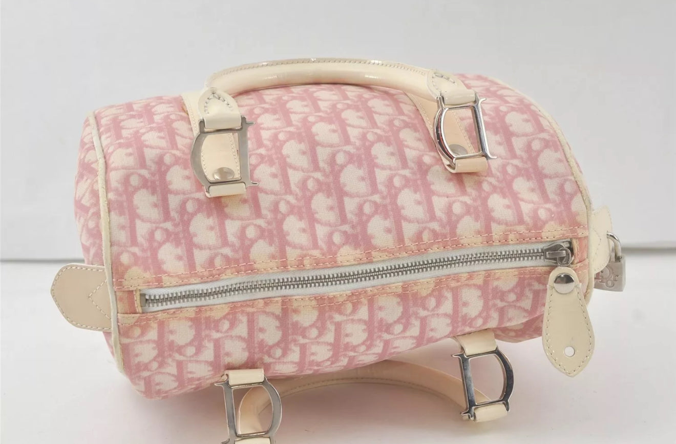 DIOR x John Galliano pink trotter Boston bag