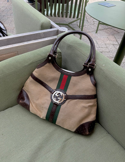 GUCCI sherry line interlocking GG handbag