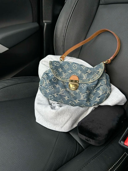 LOUIS VUITTON denim mini pleaty