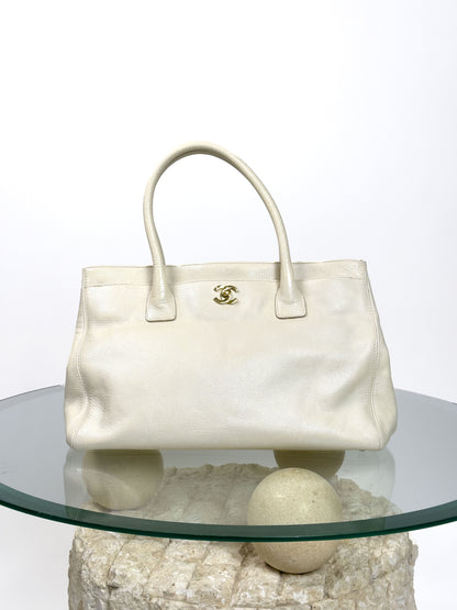 CHANEL 24k gold cream executive tote