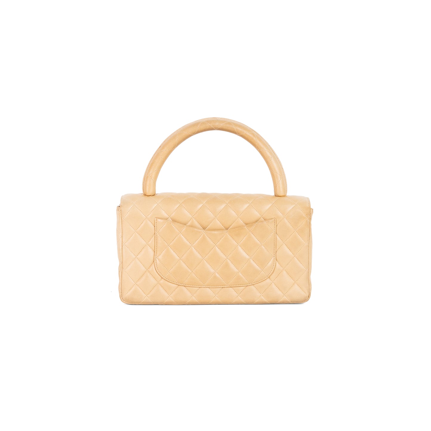 CHANEL top handle lambskin flap bag