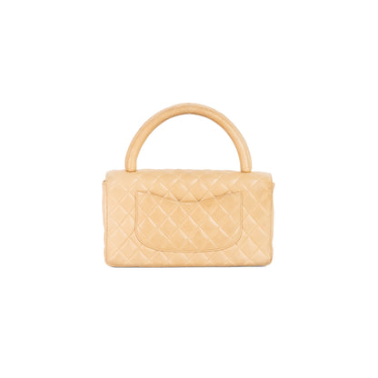 CHANEL top handle lambskin flap bag