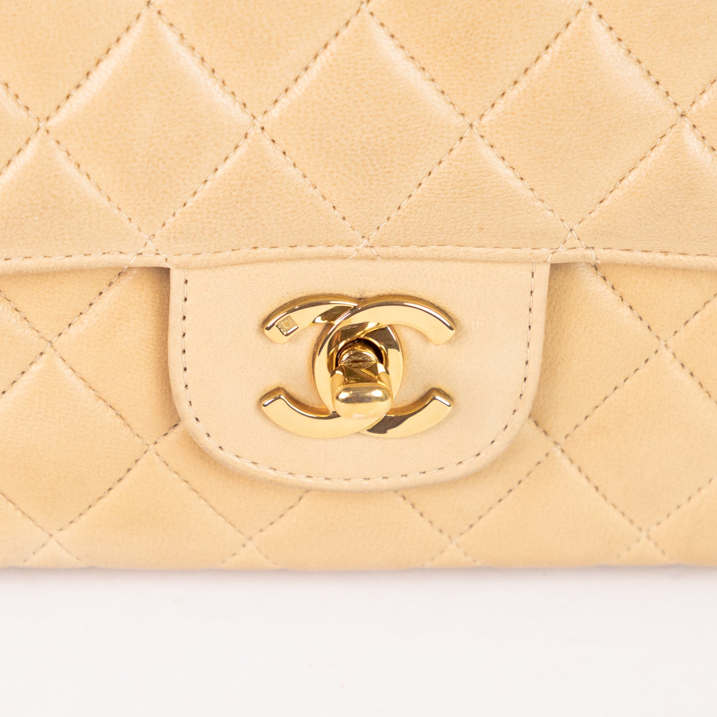 CHANEL top handle lambskin flap bag