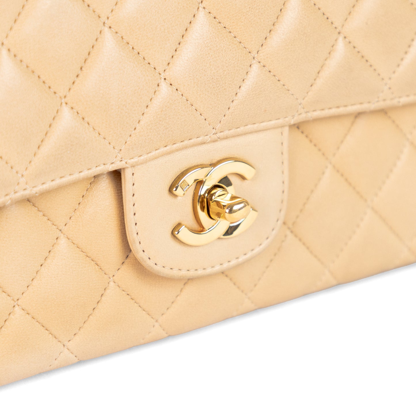 CHANEL top handle lambskin flap bag