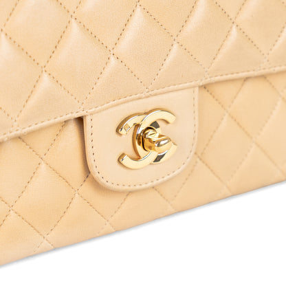 CHANEL top handle lambskin flap bag