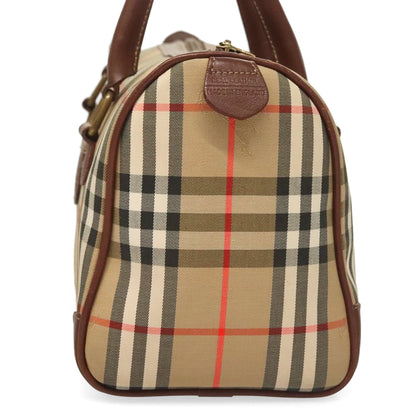 BURBERRY novacheck canvas boston bag