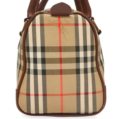 BURBERRY novacheck canvas boston bag