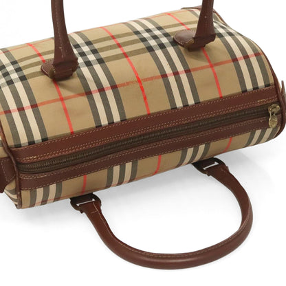 BURBERRY novacheck canvas boston bag