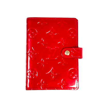 LOUIS VUITTON red vernis agenda pm