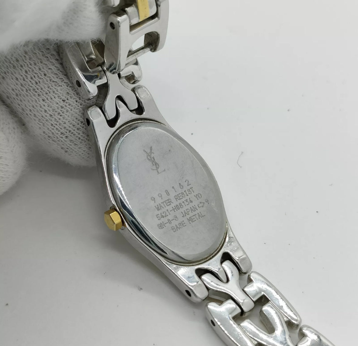 YSL dainty two tone watch 990162