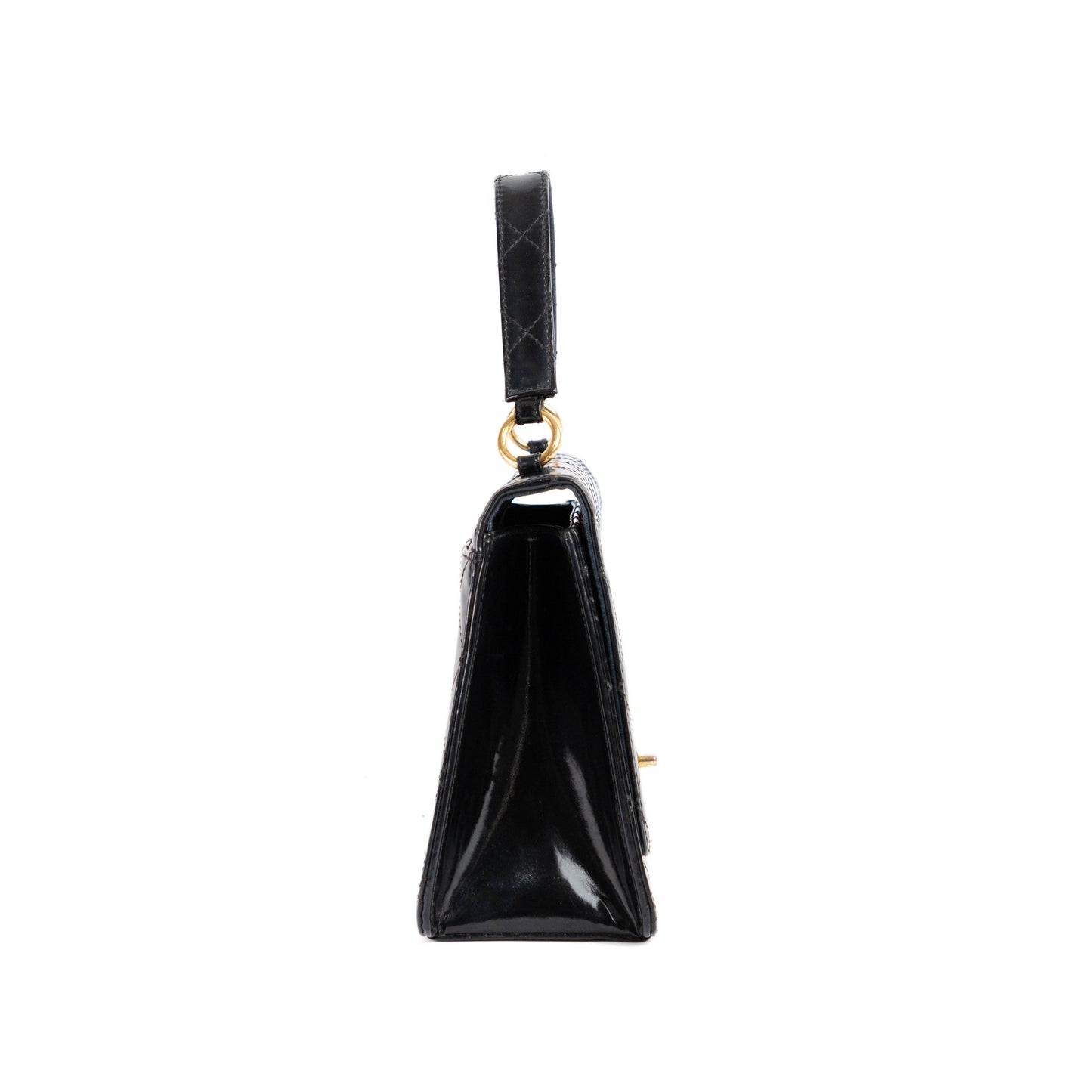 CHANEL quilted flap handle bag