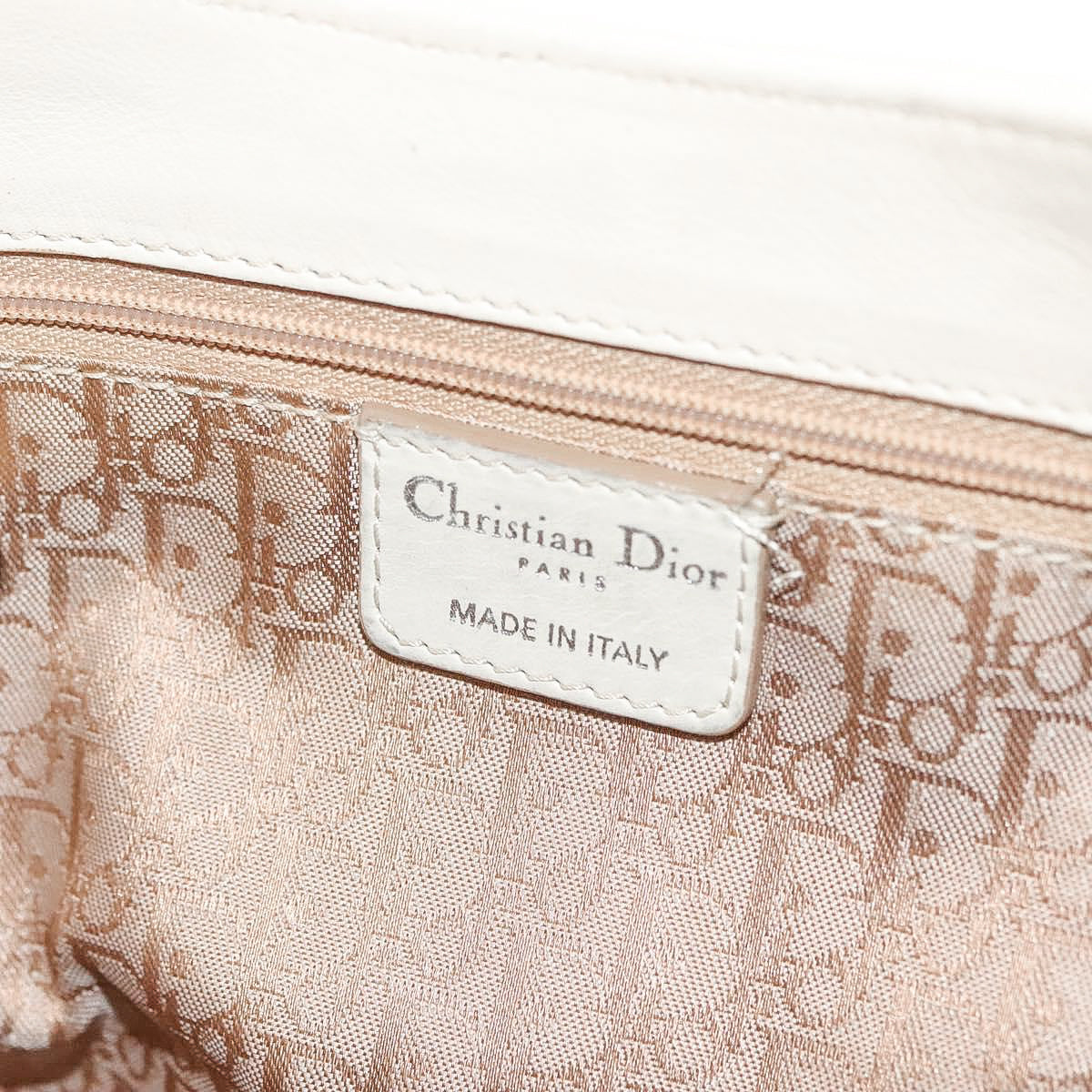 DIOR cream saint germaine leather flap bag