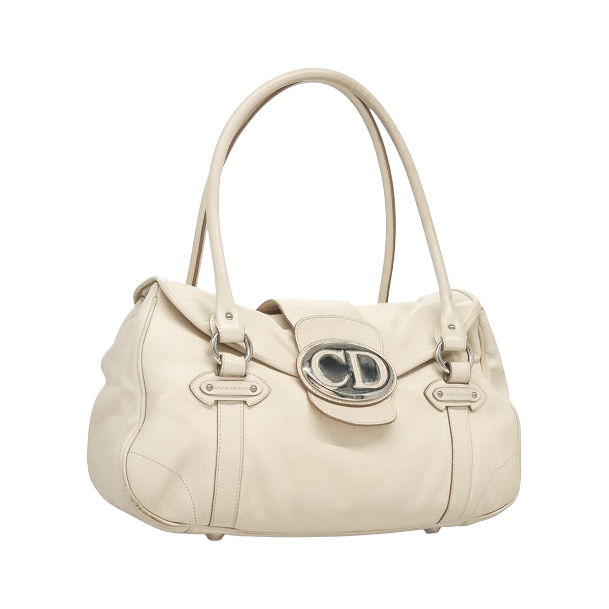DIOR cream saint germaine leather flap bag