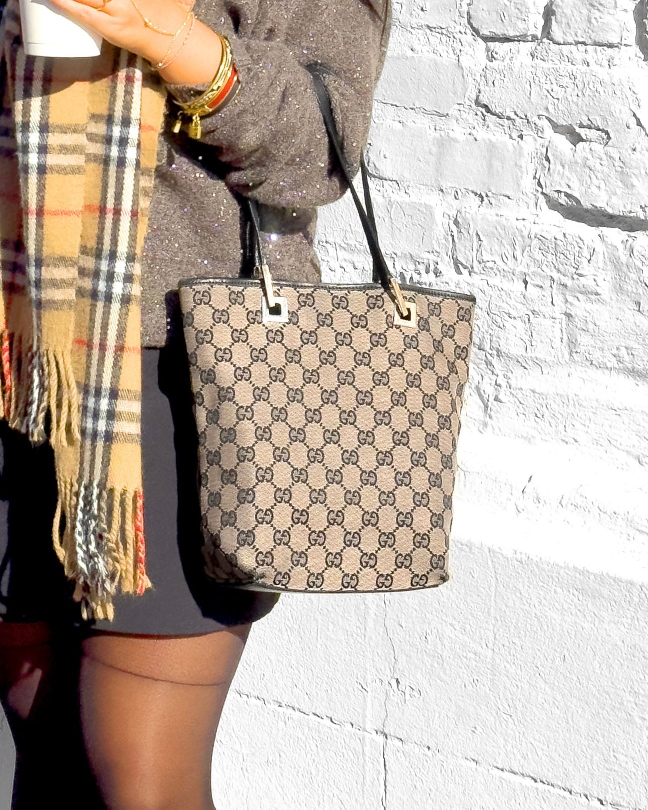 GUCCI black monogram tote