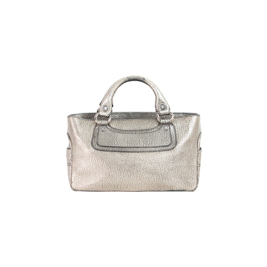 CELINE metallic leather handbag