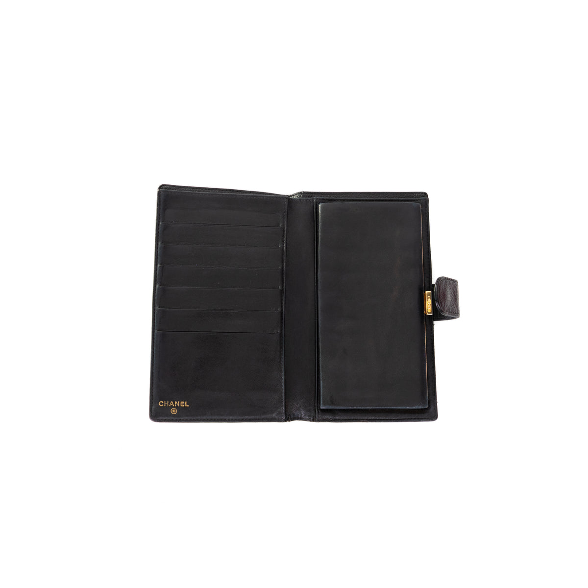 Chanel leather bifold wallet