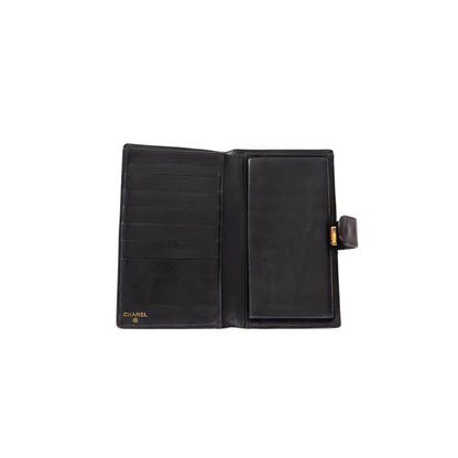 Chanel leather bifold wallet