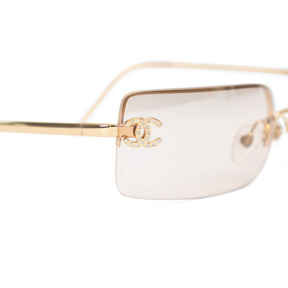 CHANEL 4104-b crystal sunglasses