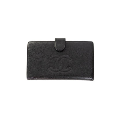 Chanel leather bifold wallet