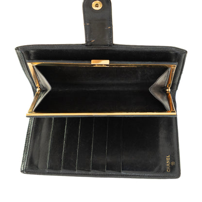 Chanel leather bifold wallet