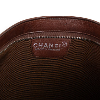 CHANEL brown leather tote