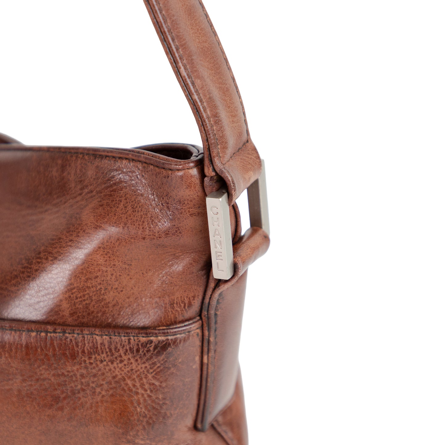 CHANEL brown leather tote