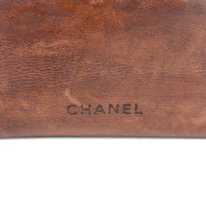 CHANEL brown leather tote