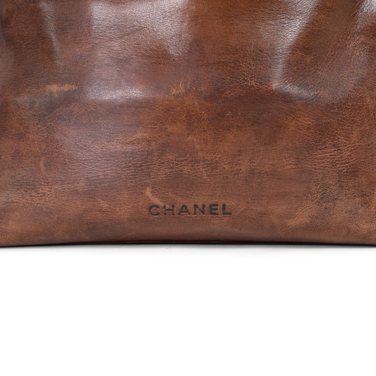 CHANEL brown leather tote
