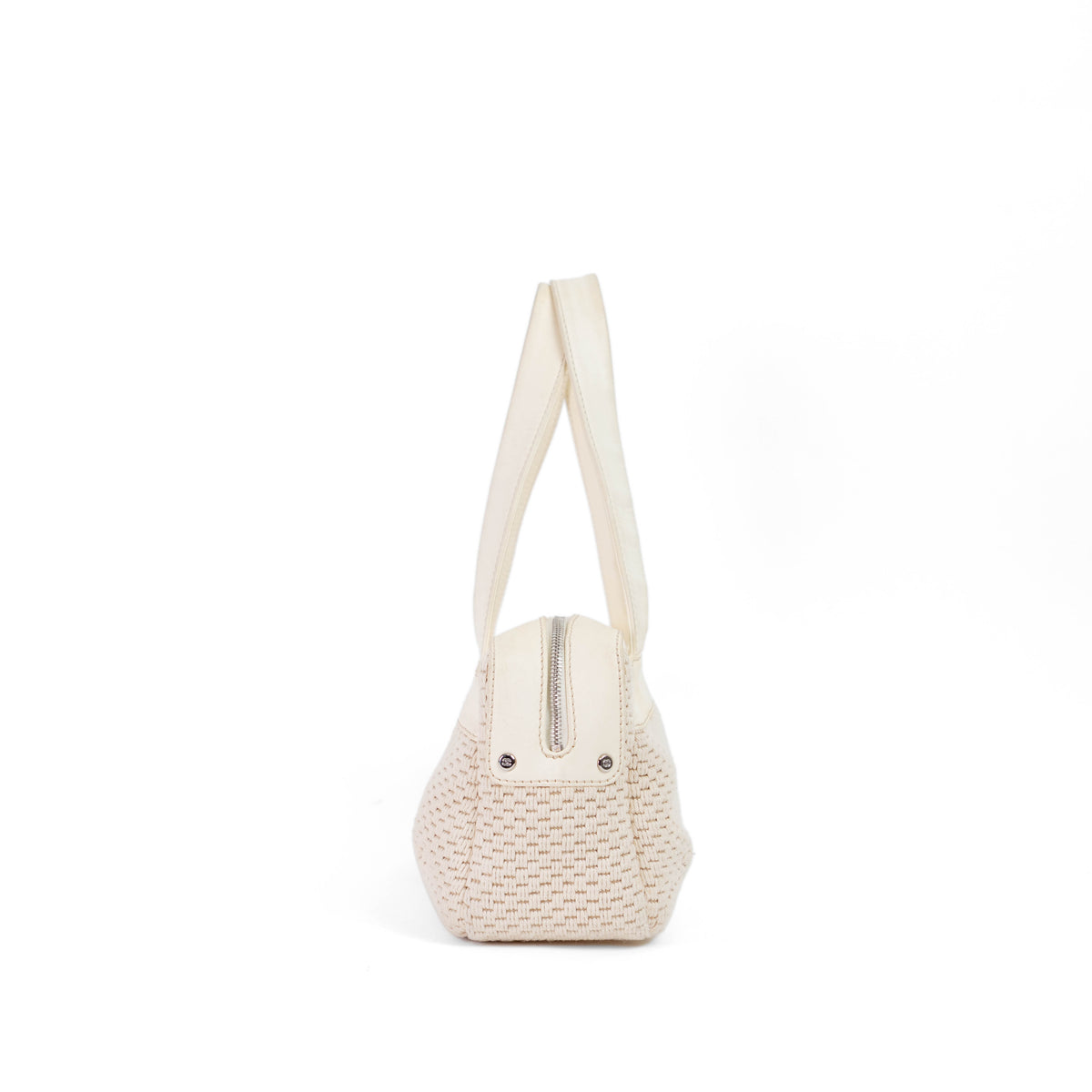 CHANEL lax crochet bowler bag