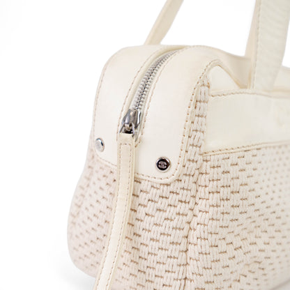 CHANEL lax crochet bowler bag