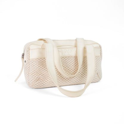 CHANEL lax crochet bowler bag