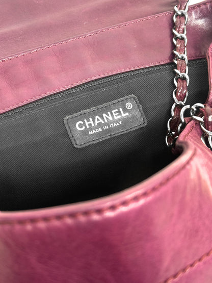 CHANEL wine accordion flap bag