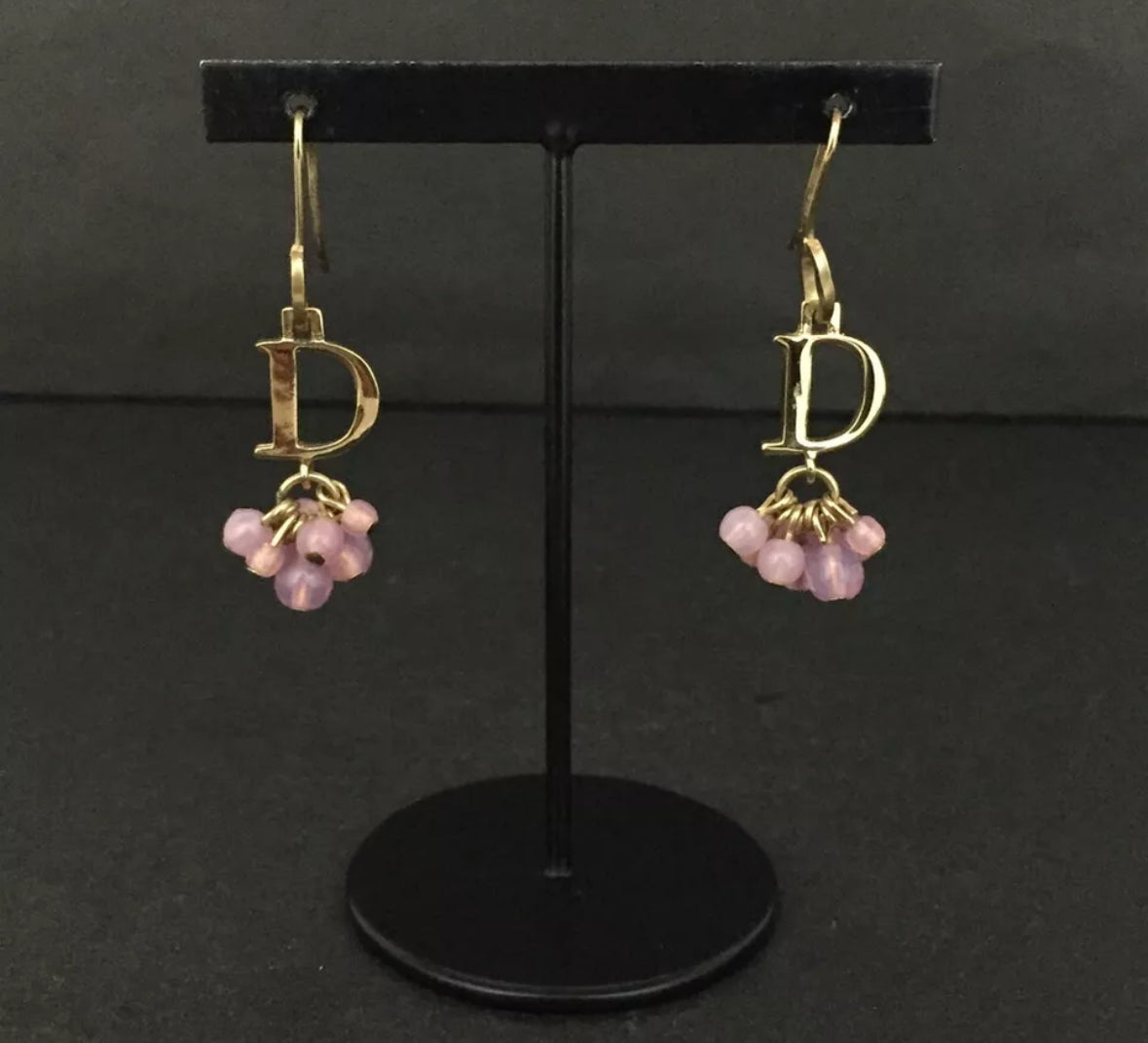 DIOR pink beaded earrings