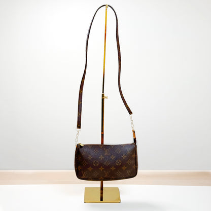 LOUIS VUITTON pochette with crossbody leather strap