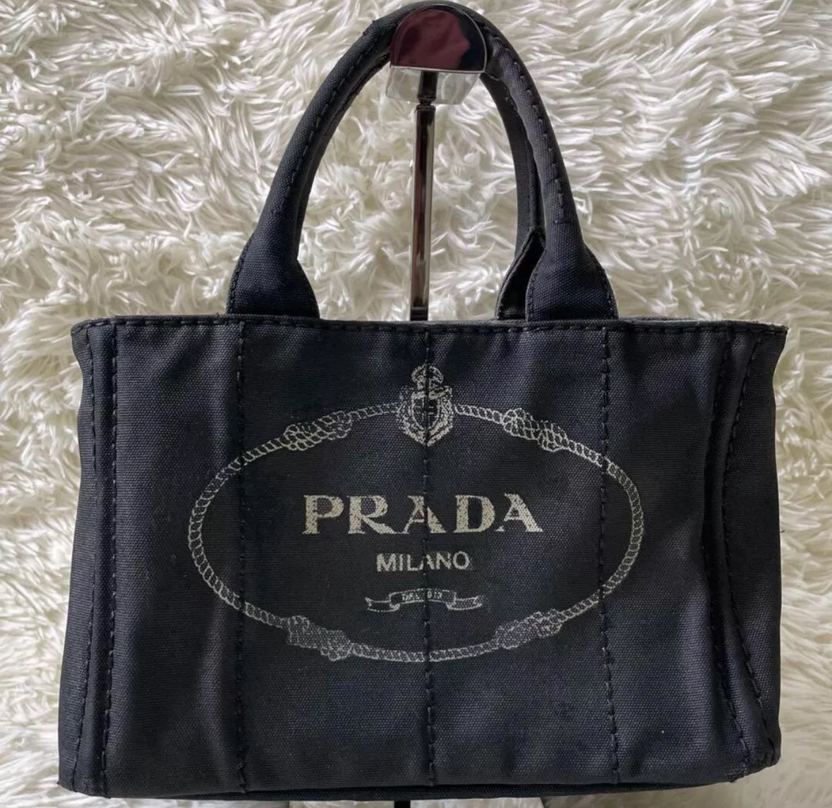 PRADA denim canapa tote