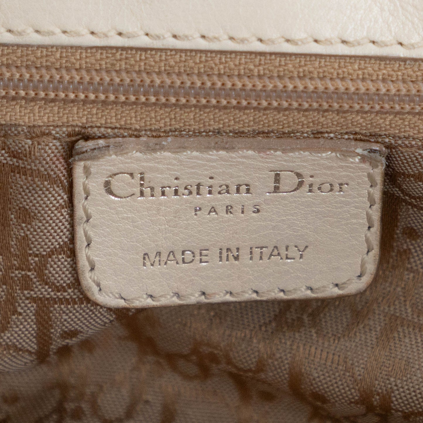 DIOR cream saint germaine leather flap bag