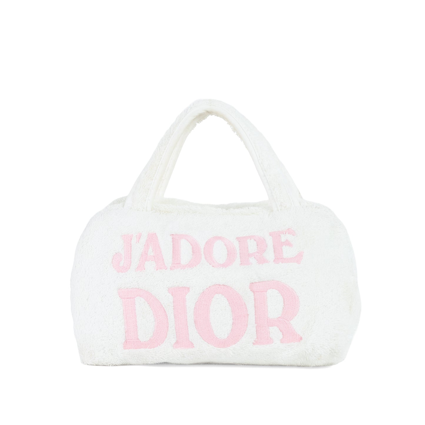 DIOR "j'adore dior" terry cloth bag