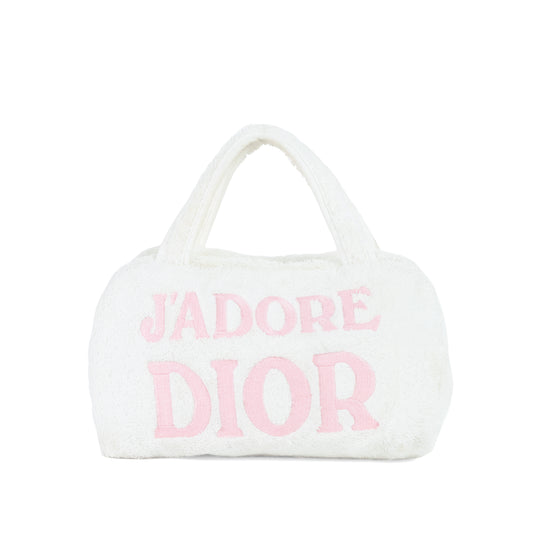 DIOR "j'adore dior" terry cloth bag