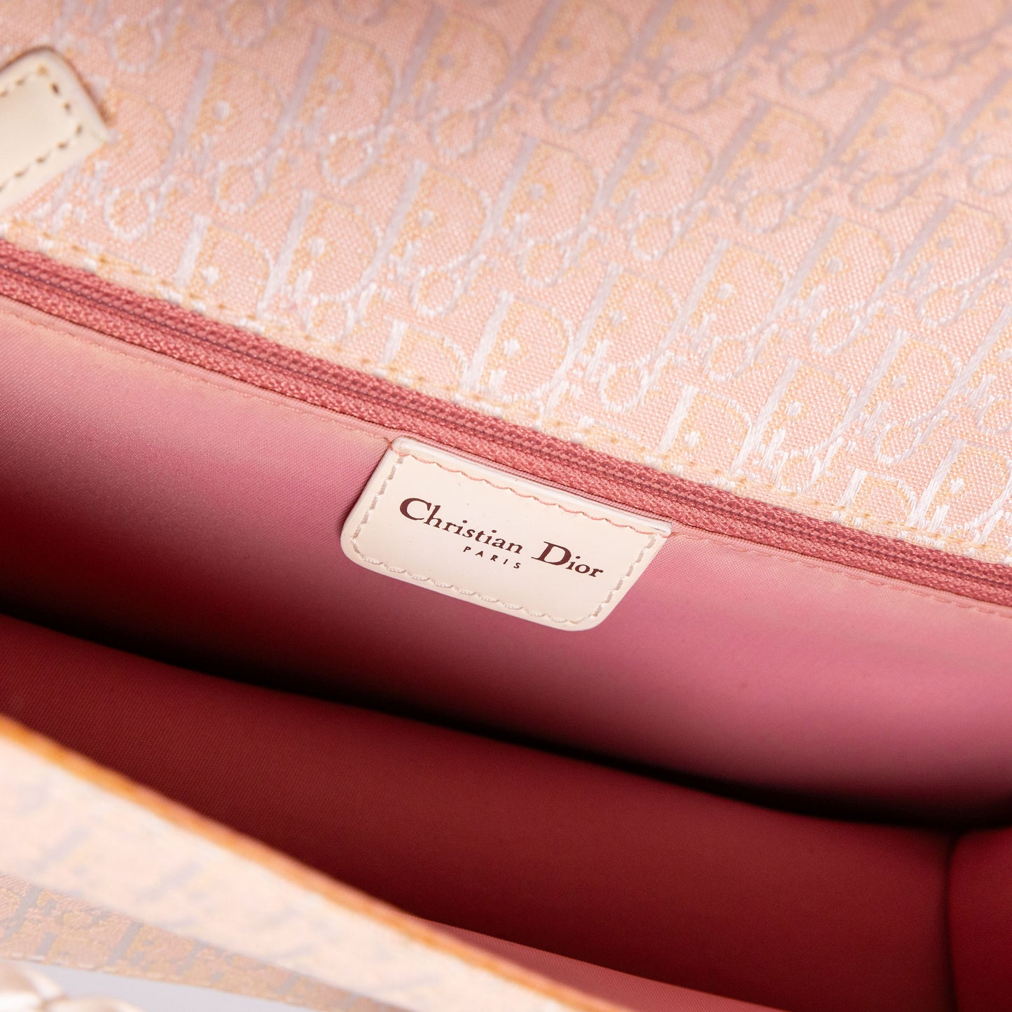 DIOR pink monogram d’trick hand bag