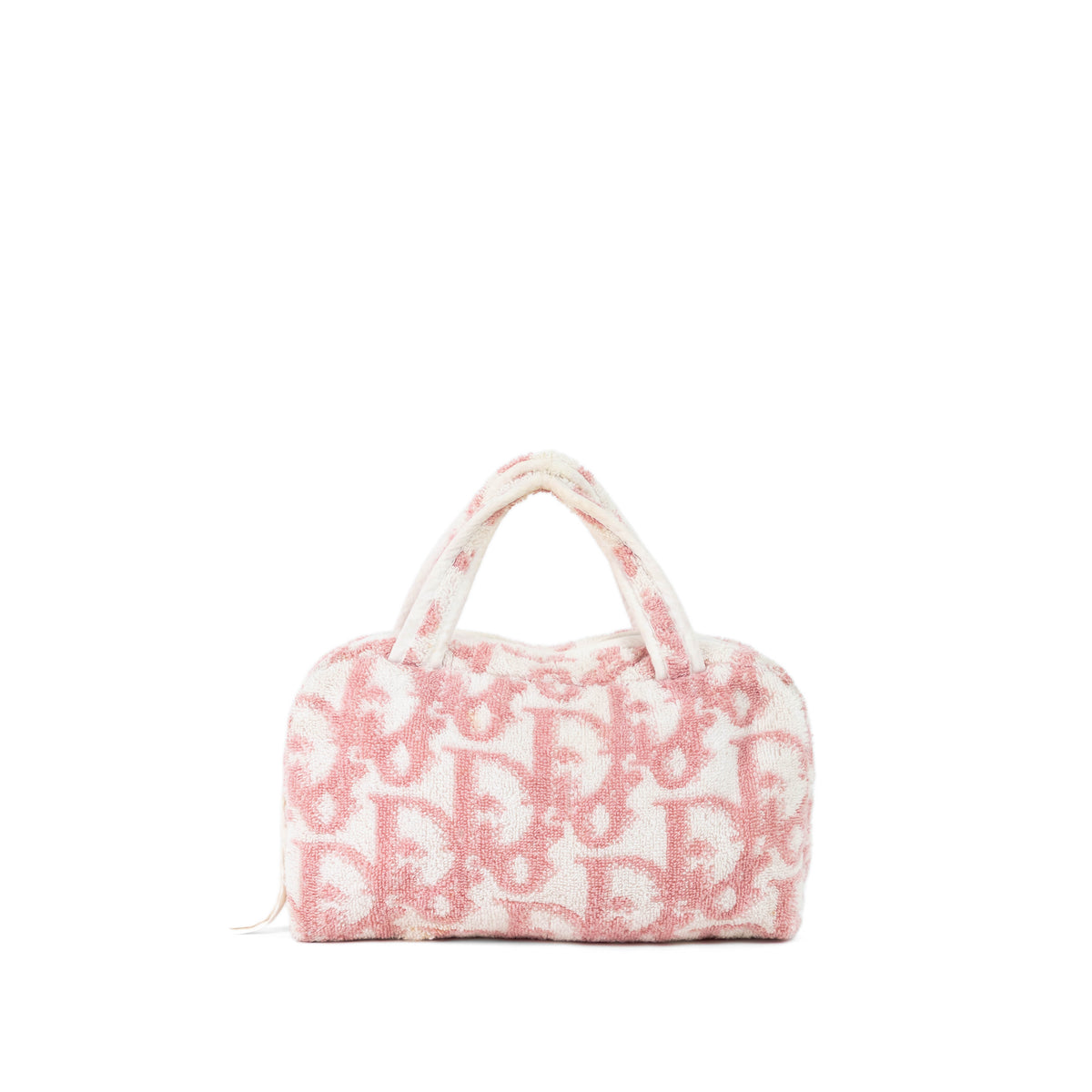 DIOR pink trotter terry cloth bag