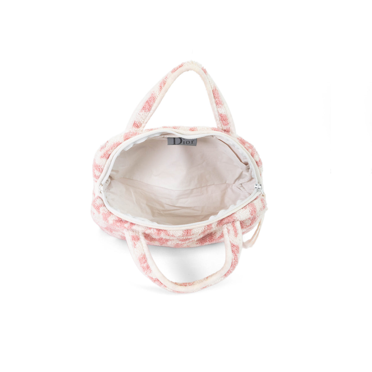 DIOR pink trotter terry cloth bag
